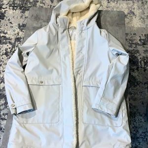 Zara girls faux fur lined coat Size 13/14 EUC